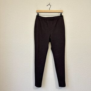 J. JILL Ponte High-Rise Leggings in Black/Acorn Check